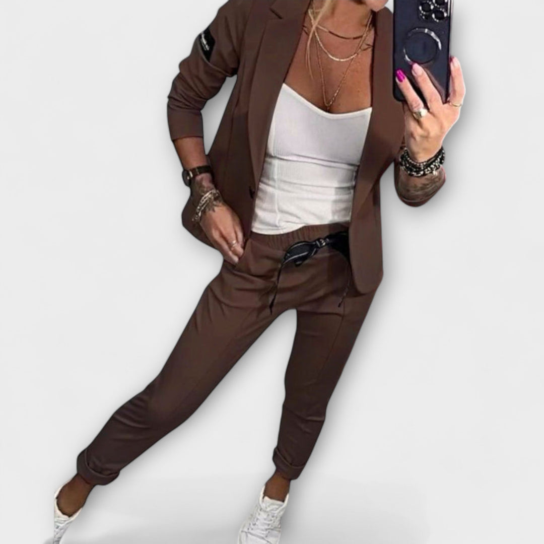 Vionne | Elegantes Set aus Top, Jacke und Hose