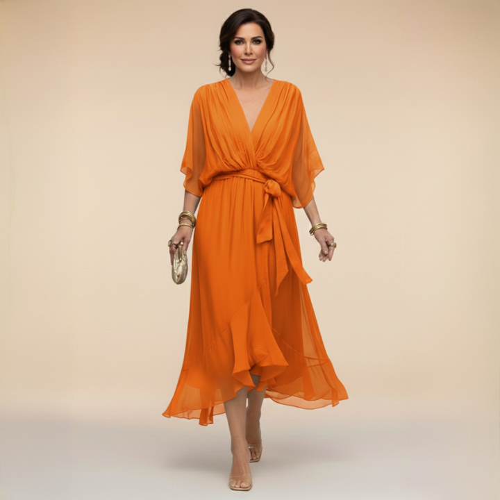 Monica - Elegantes Chiffonkleid