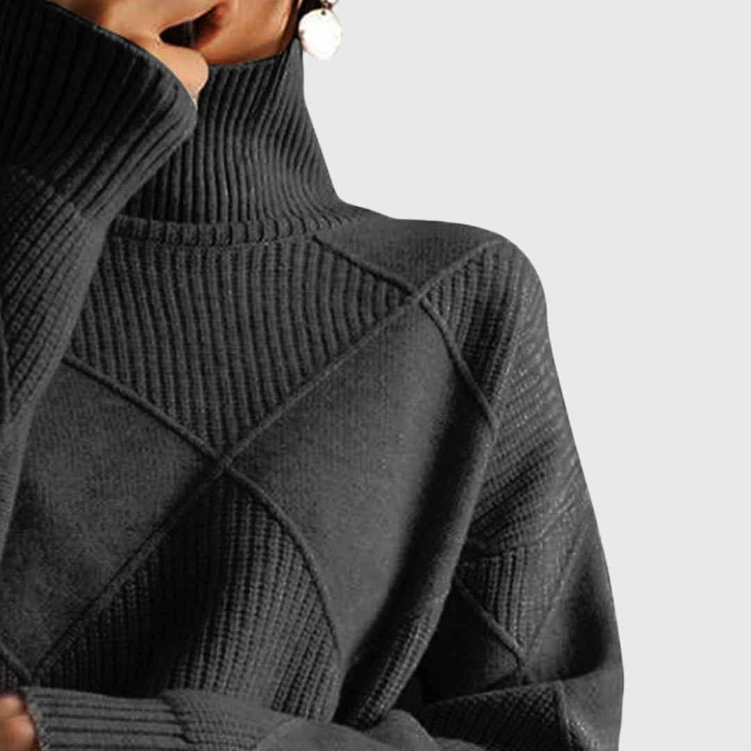 Strickpullover mit Rollkragen