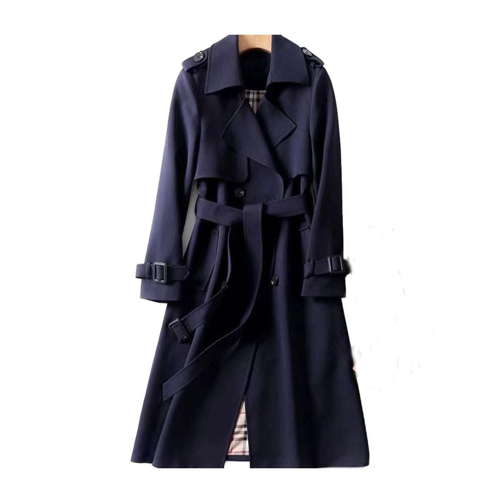 Klassischer doppelreihiger Trenchcoat mit Gürtel