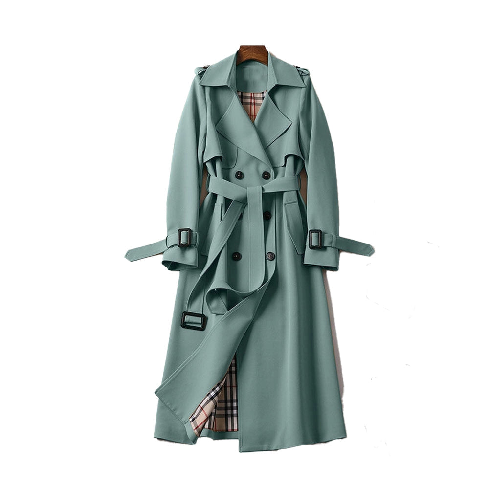Klassischer doppelreihiger Trenchcoat mit Gürtel