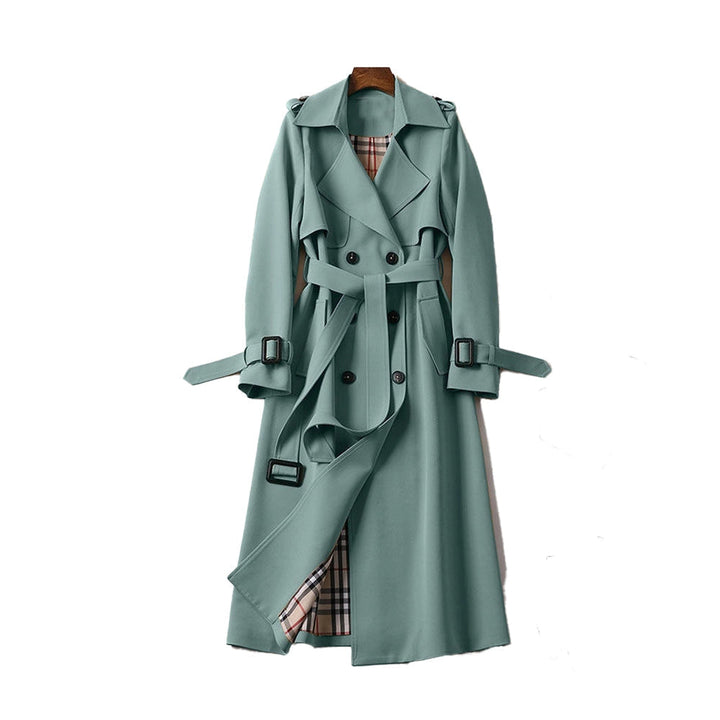 Klassischer doppelreihiger Trenchcoat mit Gürtel