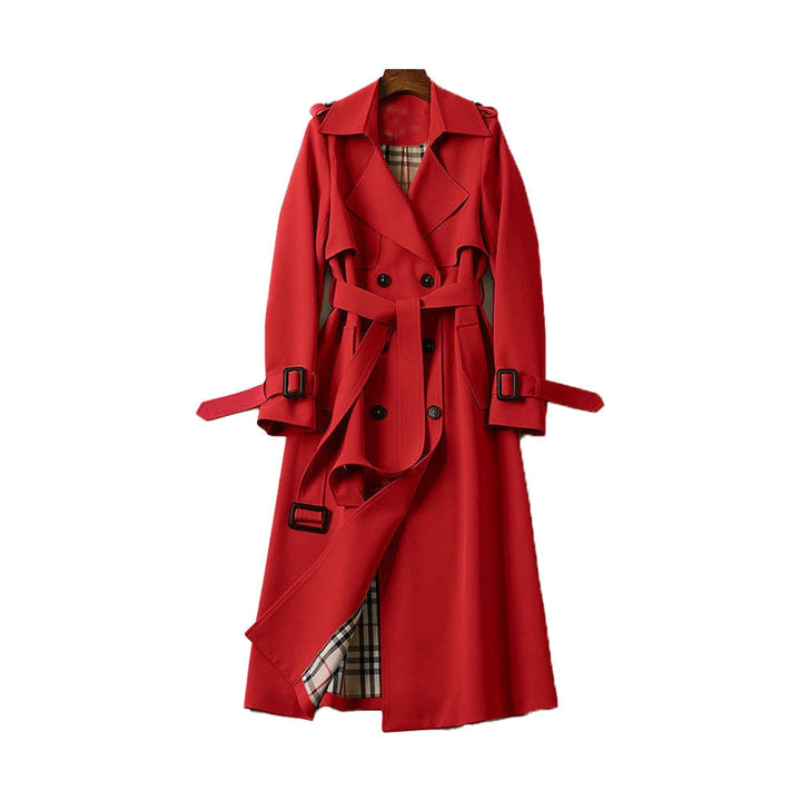 Klassischer doppelreihiger Trenchcoat mit Gürtel