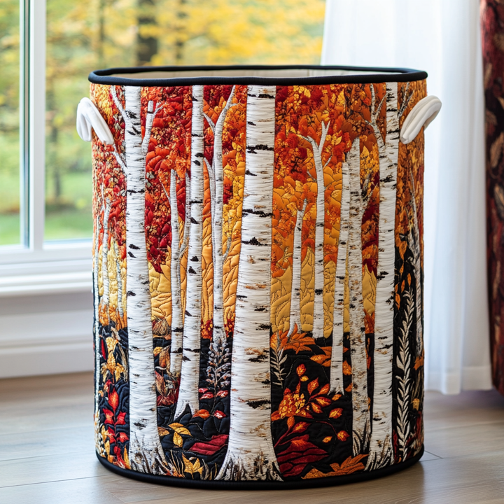 Tilda Gesteppter Wäschekorb mit Waldmotiv