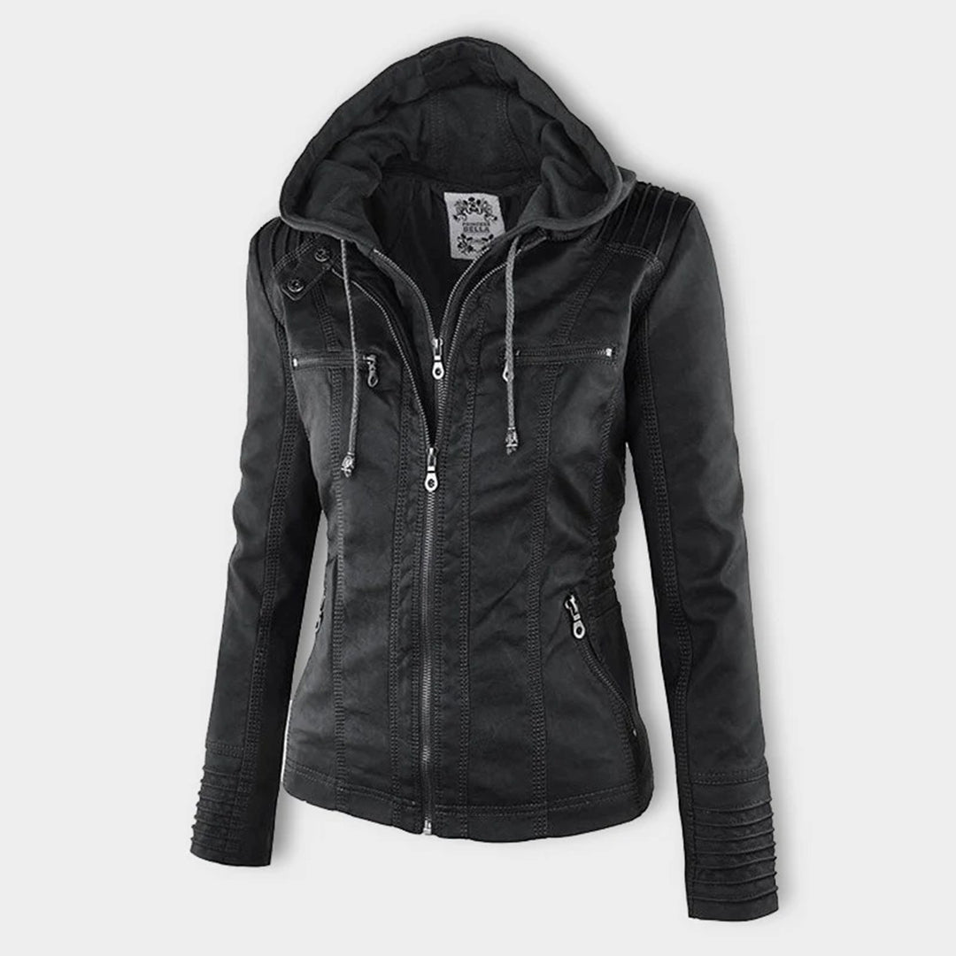 Robuste und elegante Lederjacke
