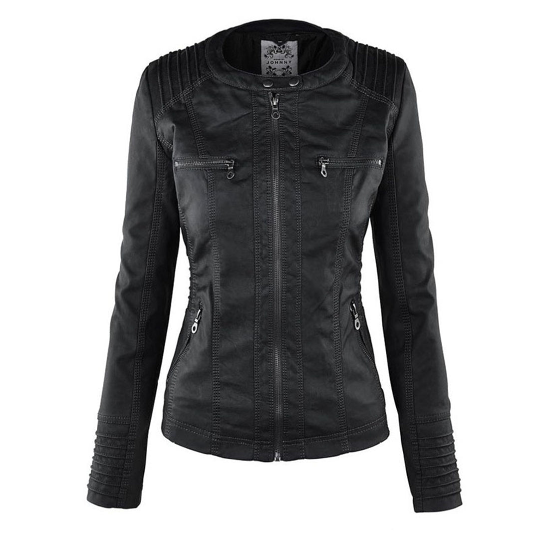 Robuste und elegante Lederjacke