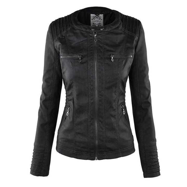 Robuste und elegante Lederjacke