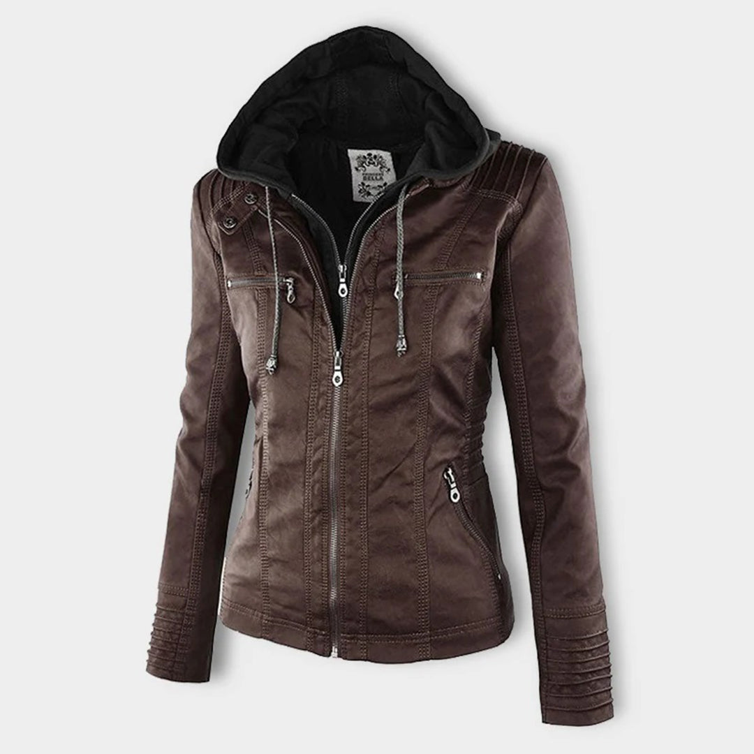 Robuste und elegante Lederjacke