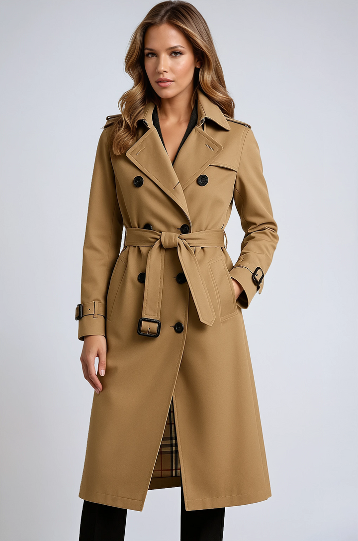 Stilvoller taillierter Trenchcoat mit Gürtel
