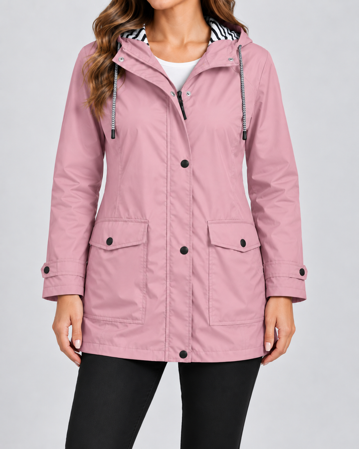 Wasserdichte Jacke mit Kapuze