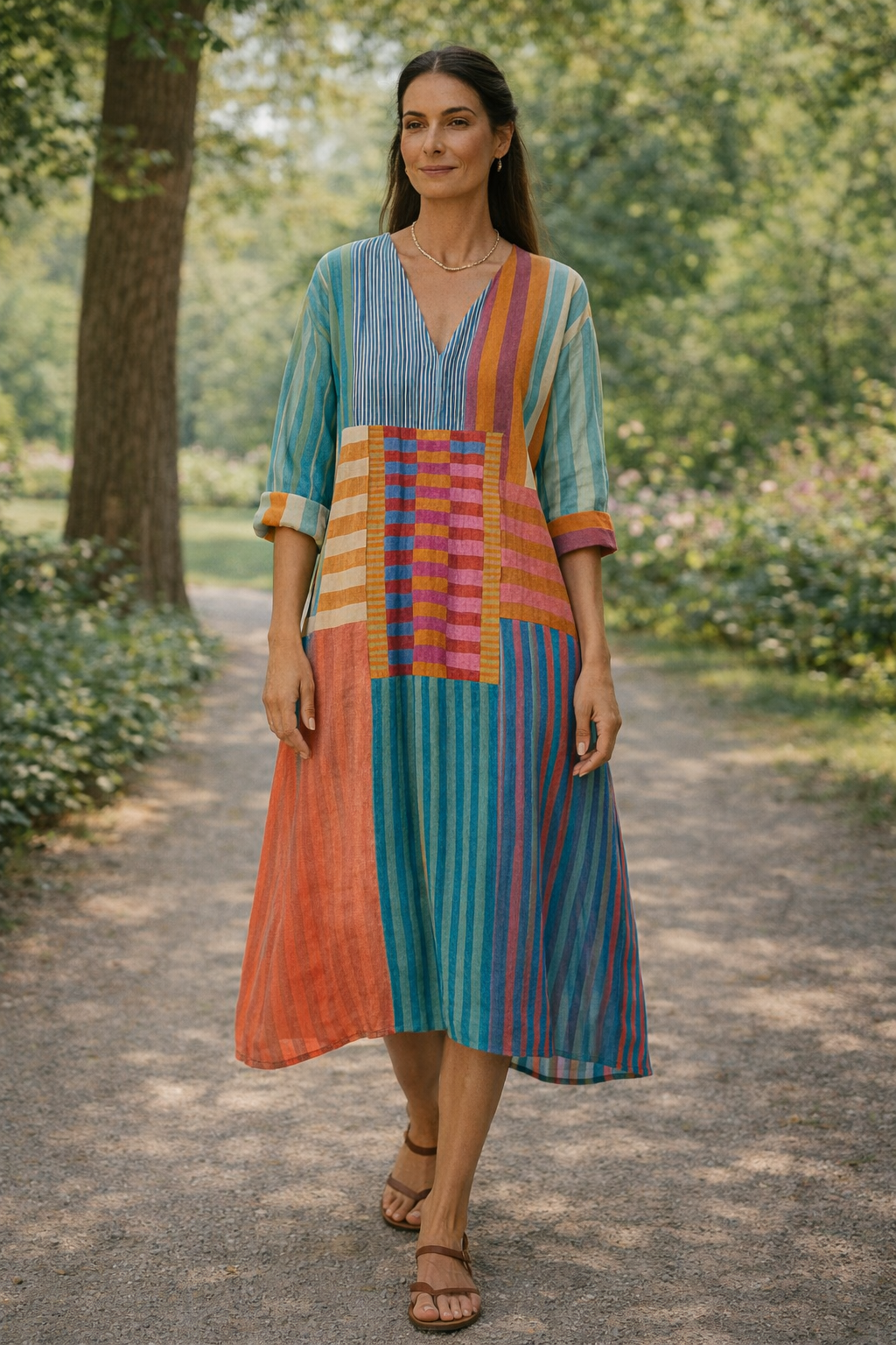 Lelly – Elegantes geometrisches Kleid