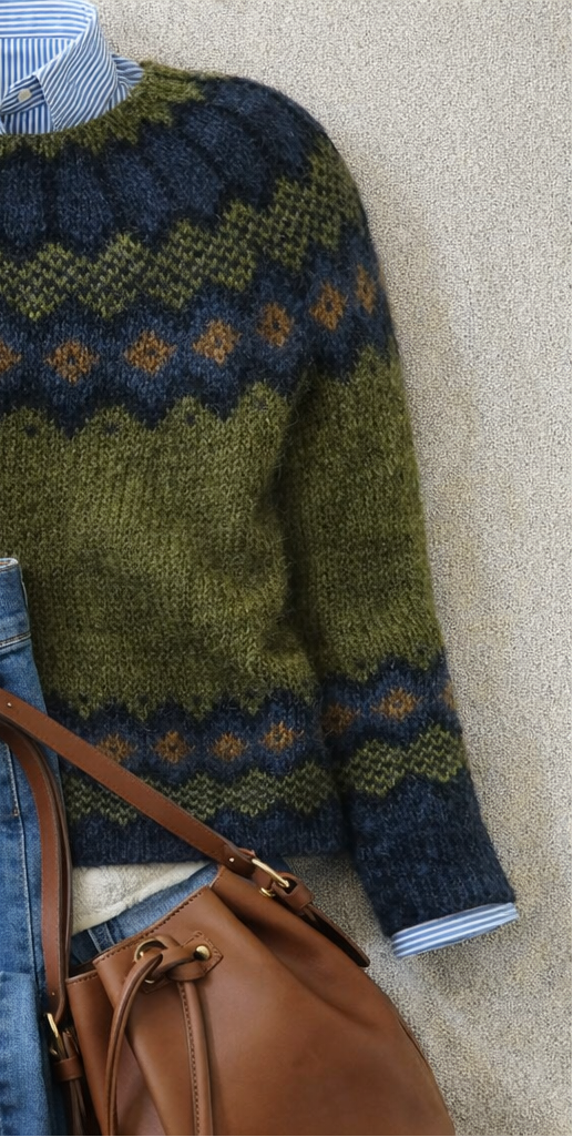 Klassischer Norweger-Strickpullover