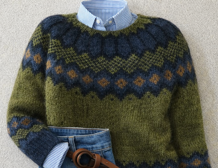 Klassischer Norweger-Strickpullover