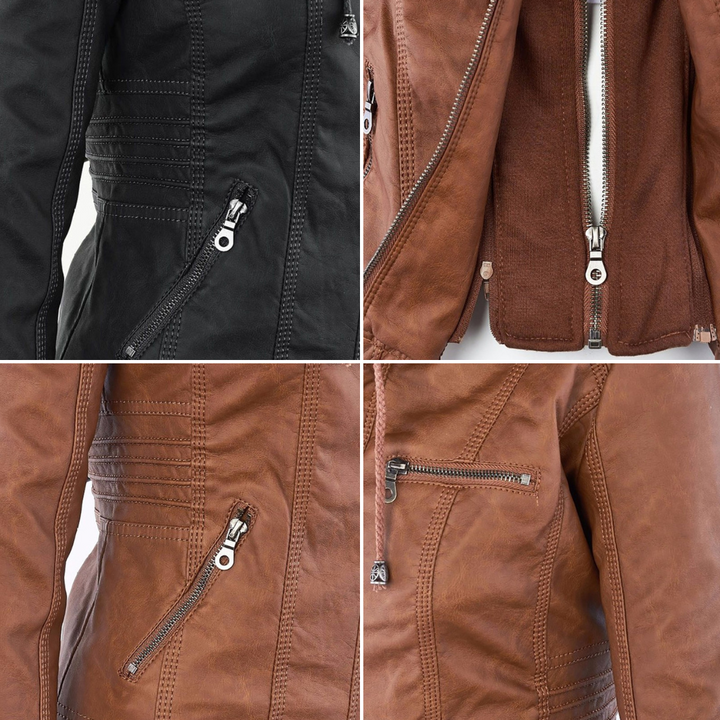 Robuste und elegante Lederjacke