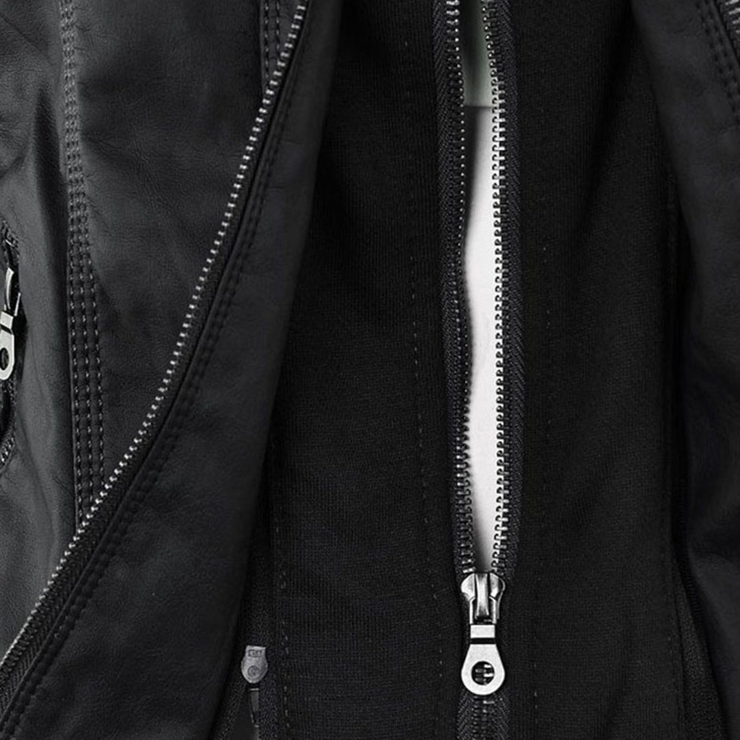Robuste und elegante Lederjacke