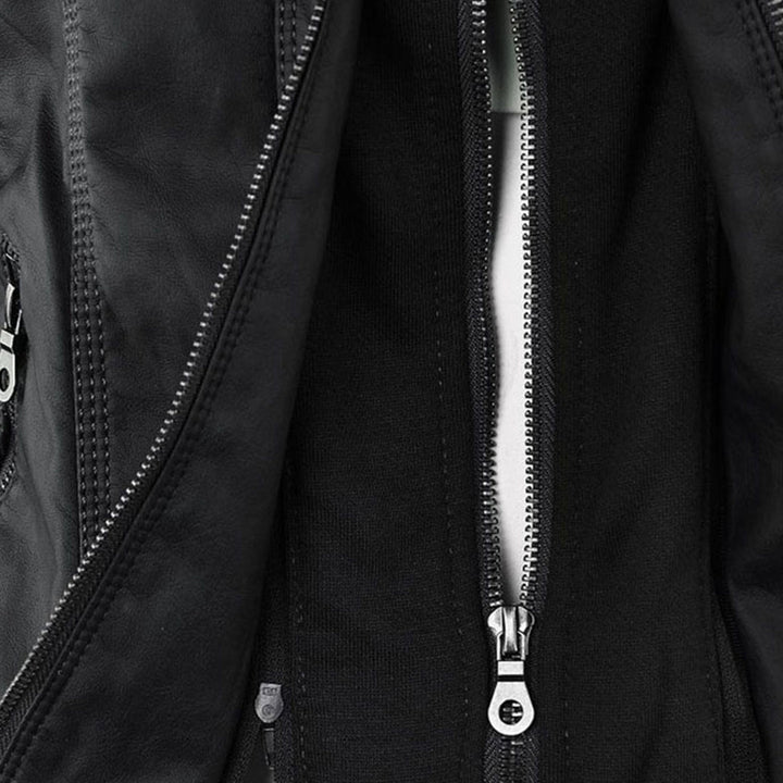 Robuste und elegante Lederjacke