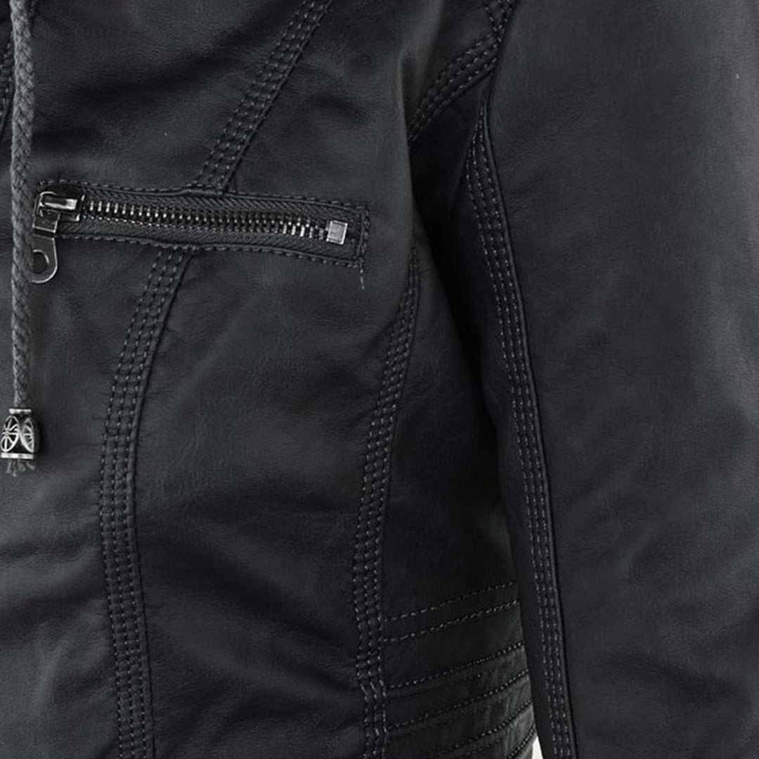 Robuste und elegante Lederjacke