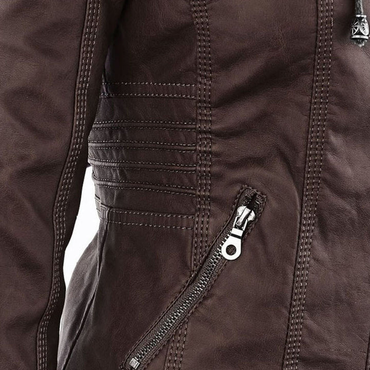 Robuste und elegante Lederjacke