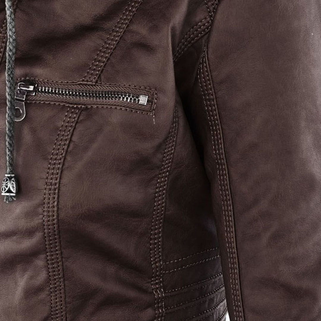 Robuste und elegante Lederjacke