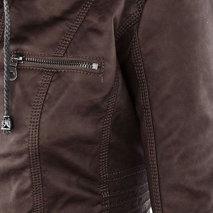 Robuste und elegante Lederjacke