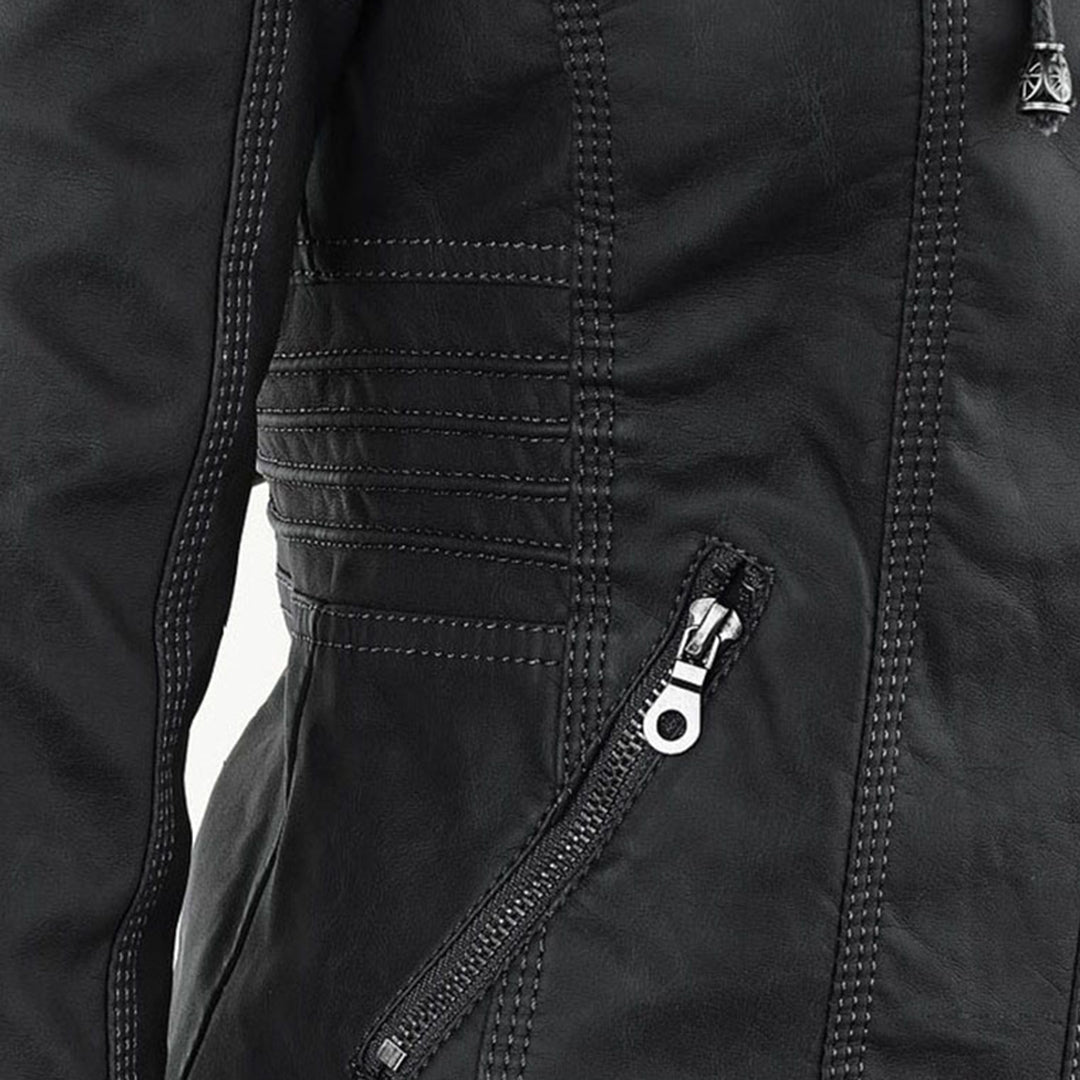 Robuste und elegante Lederjacke