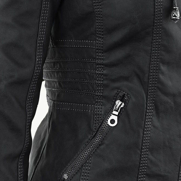 Robuste und elegante Lederjacke
