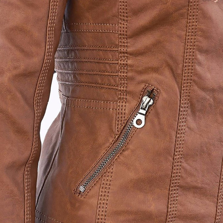 Robuste und elegante Lederjacke