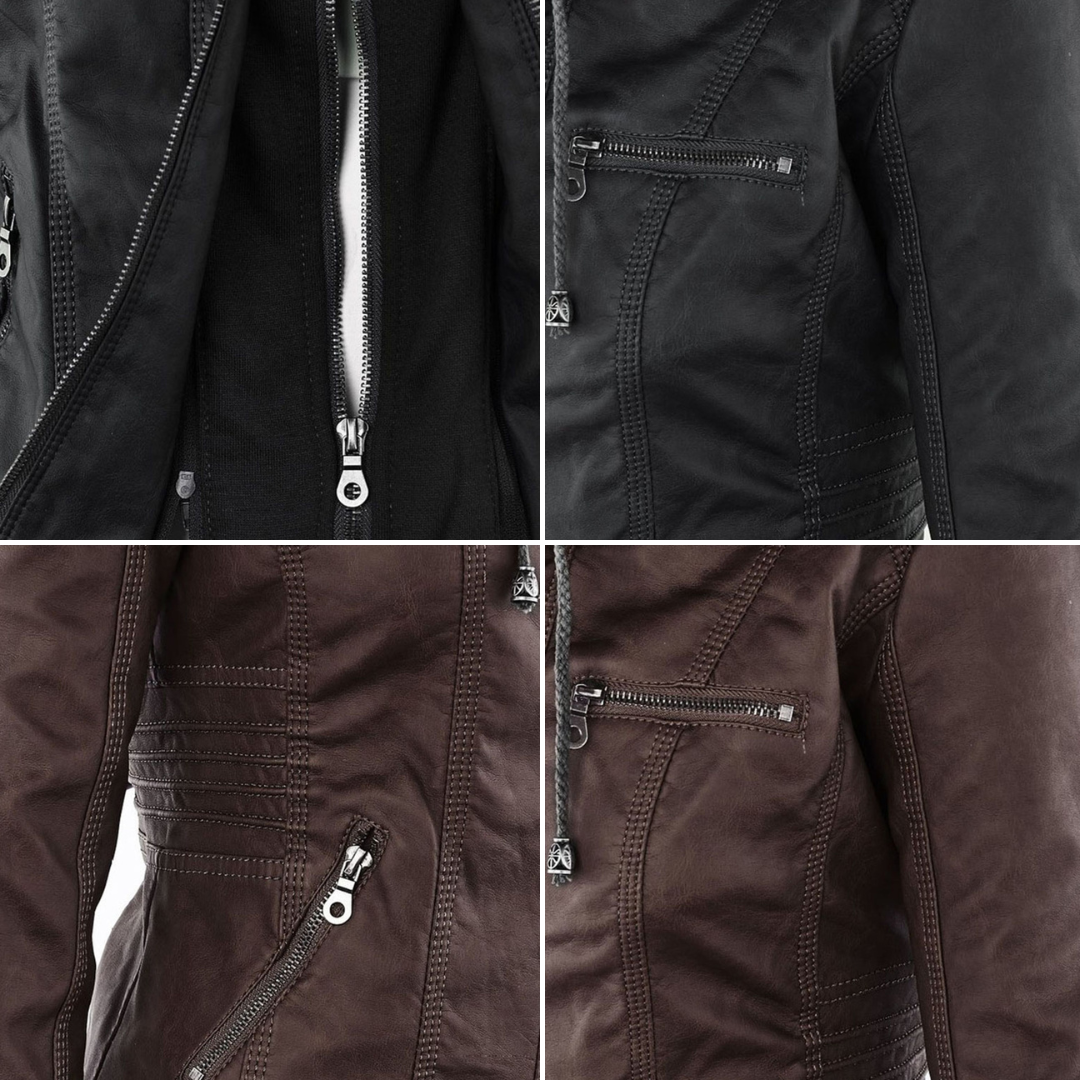 Robuste und elegante Lederjacke