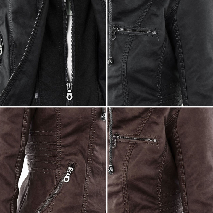 Robuste und elegante Lederjacke