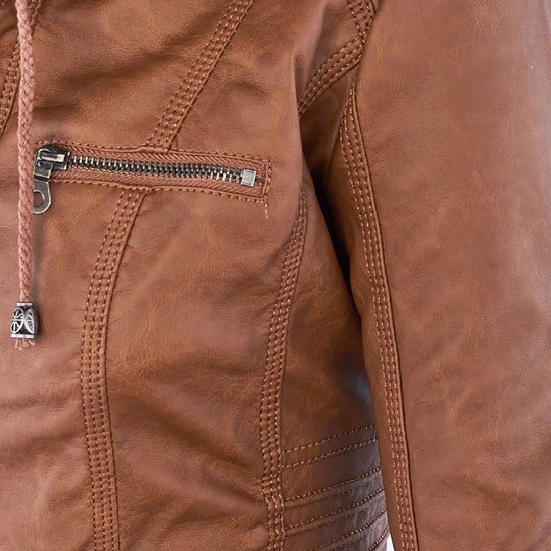 Robuste und elegante Lederjacke