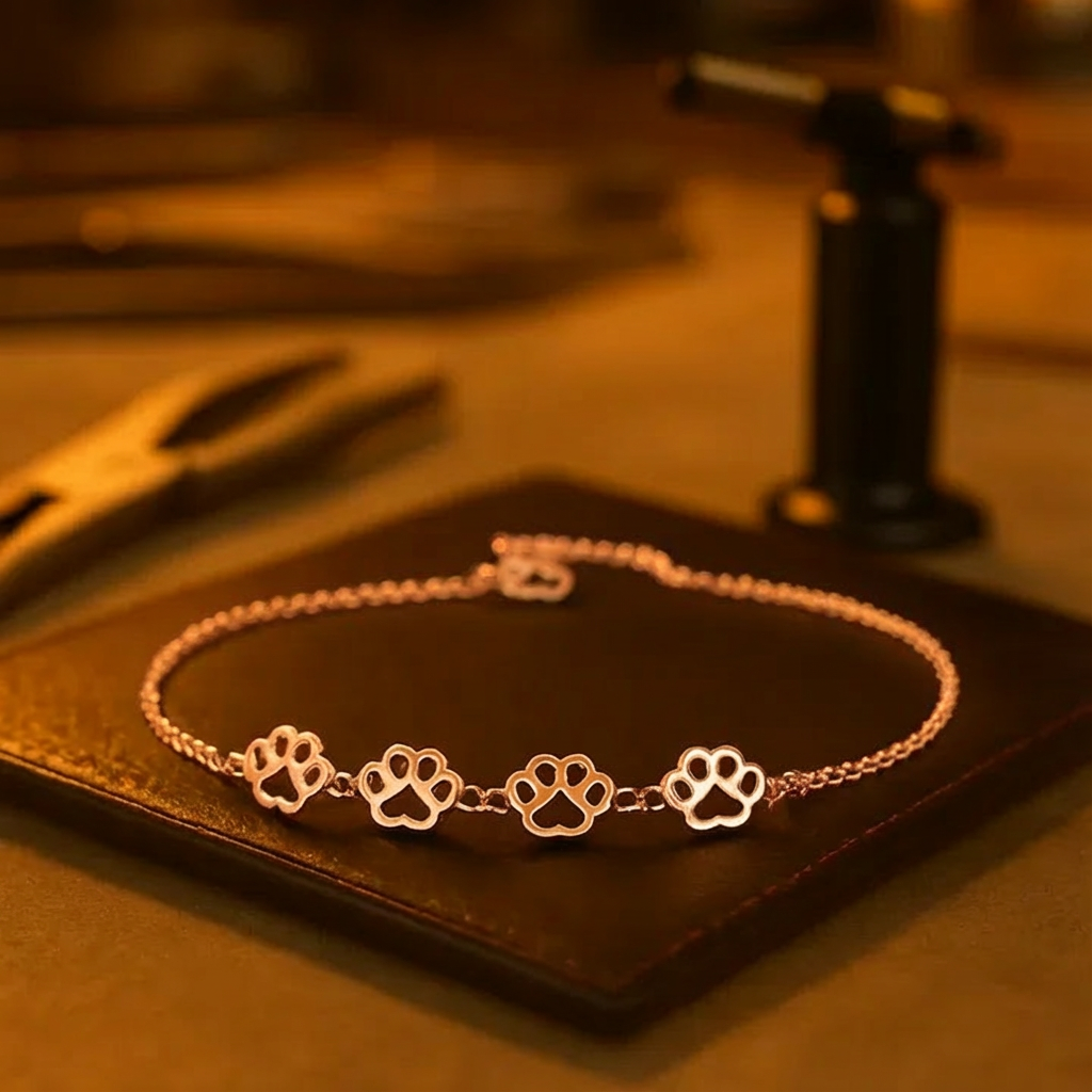 Armband mit Pfotenabdruck – Verstellbare Größe