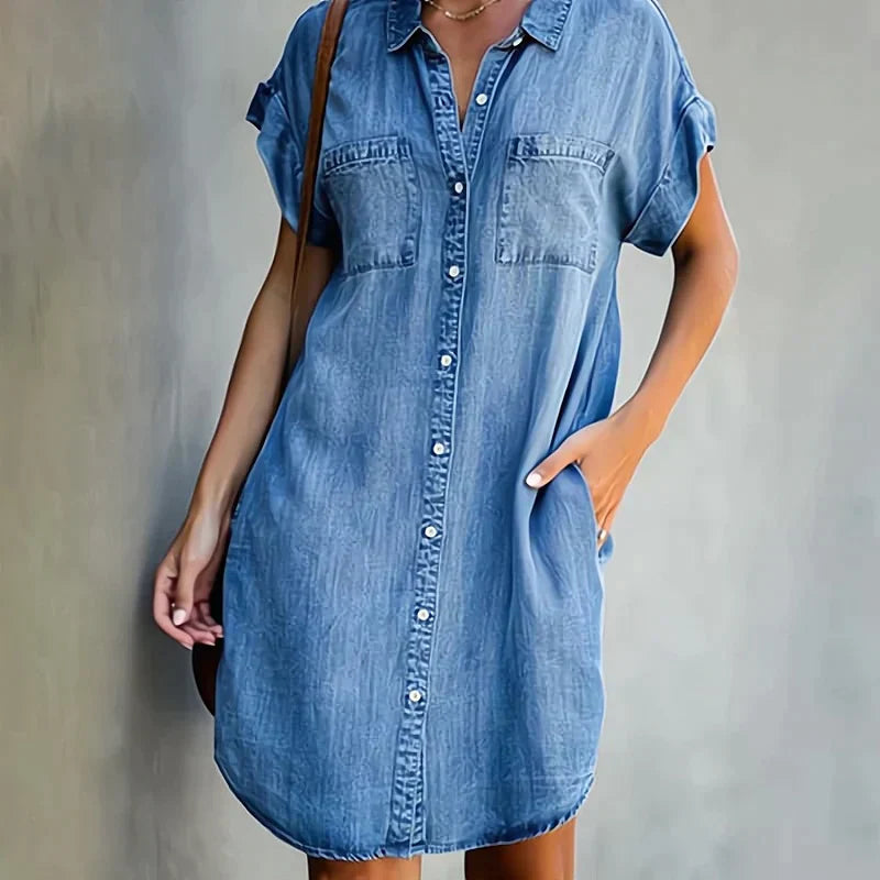 Aubree - Lässiges Jeanskleid