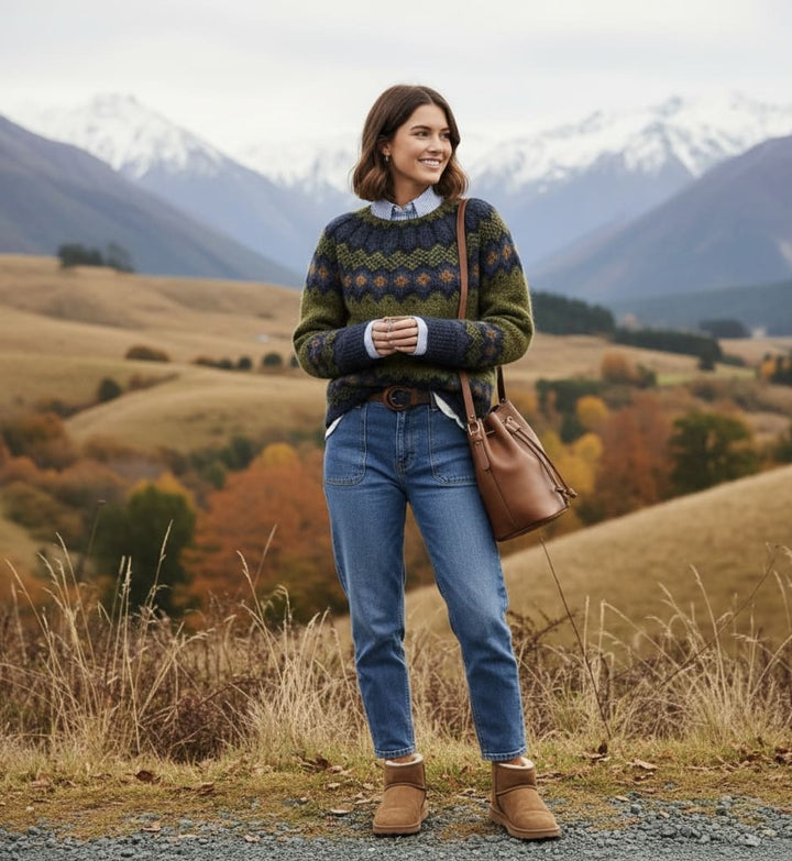 Klassischer Norweger-Strickpullover