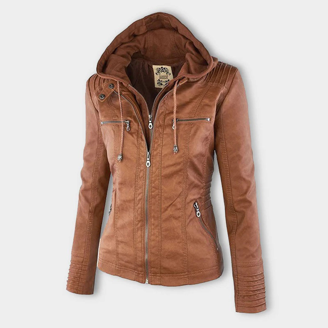 Robuste und elegante Lederjacke