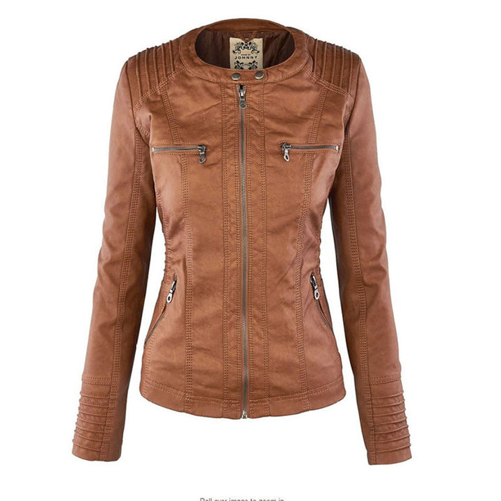 Robuste und elegante Lederjacke