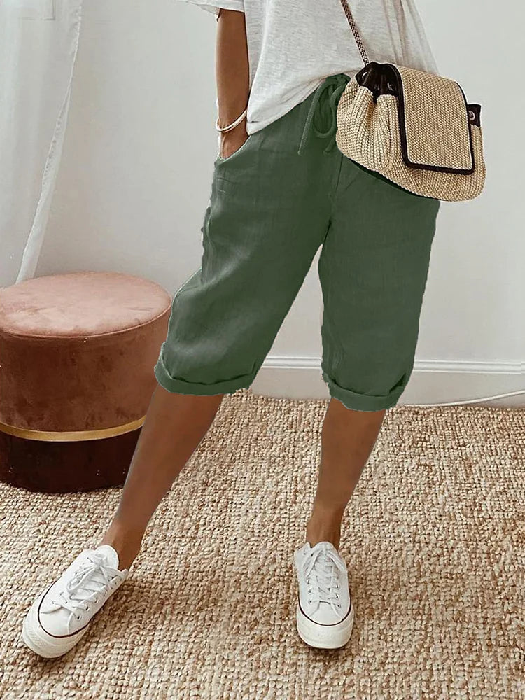 Ingrid | Baumwoll-Leinen Damen Shorts