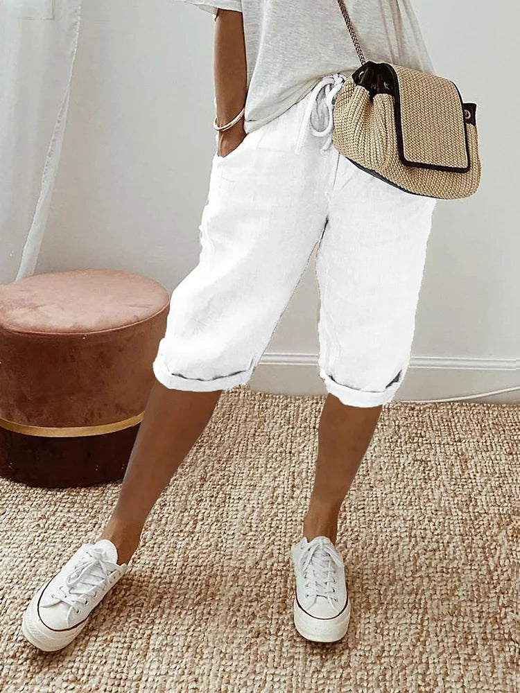 Ingrid | Baumwoll-Leinen Damen Shorts