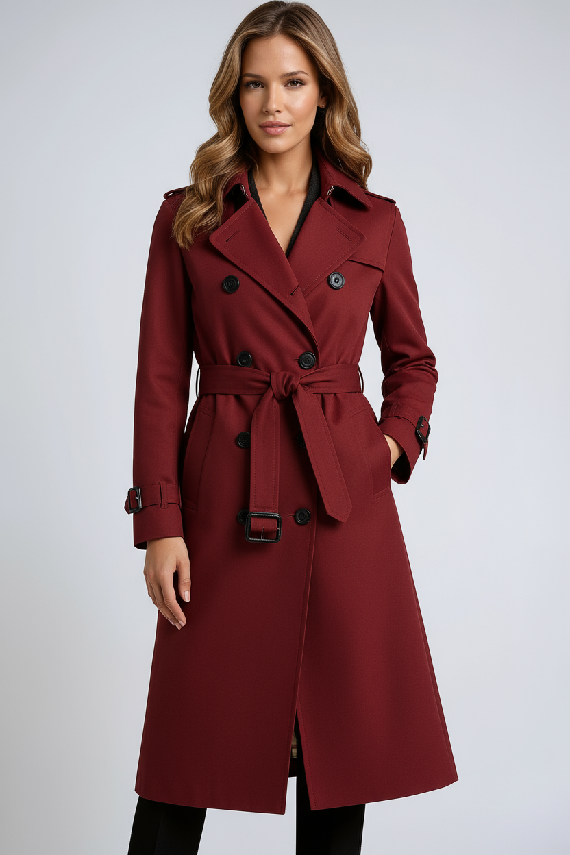 Stilvoller taillierter Trenchcoat mit Gürtel