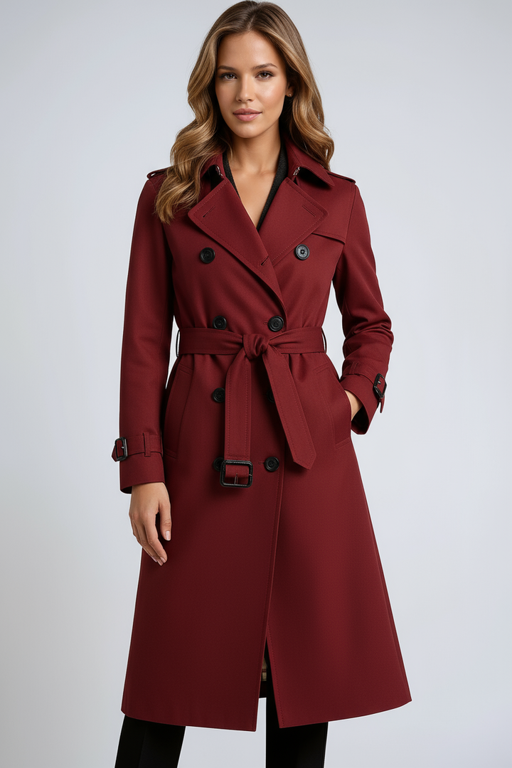Stilvoller taillierter Trenchcoat mit Gürtel