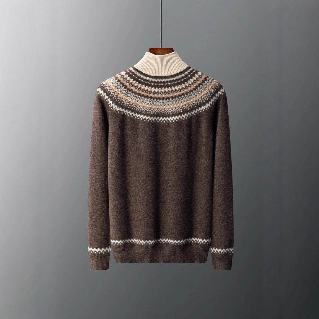 Eleganter Kaschmirpullover mit Reißverschluss