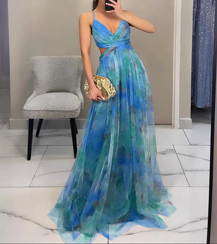 Delacroix – Elegantes florales Maxikleid