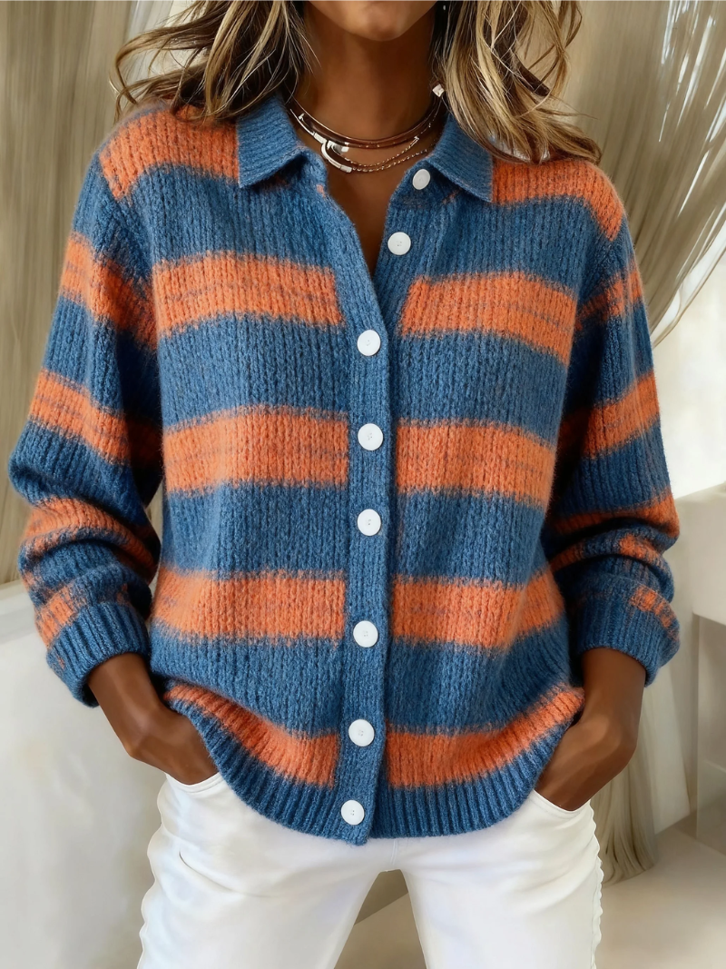 Livia | Gestreifter Strickcardigan