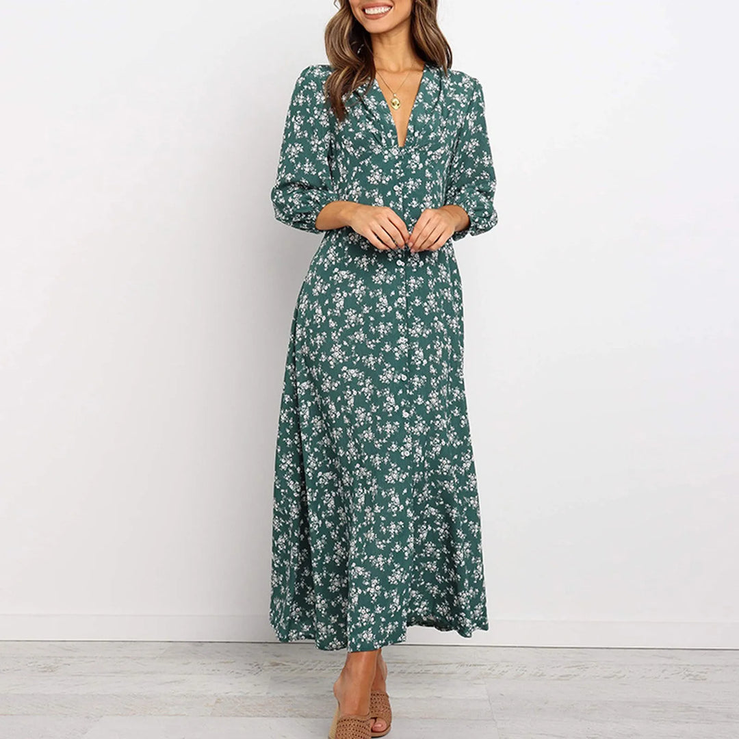 Jane - Elegantes geblümtes Kleid