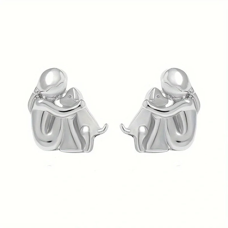 Bicolor Ohrringe Hug aus Silber und Gold