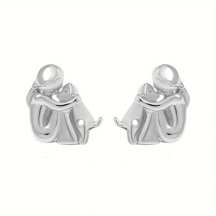 Bicolor Ohrringe Hug aus Silber und Gold