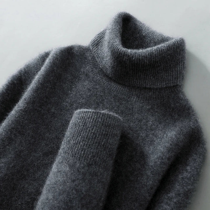 Eleganter Rollkragenpullover aus Wolle