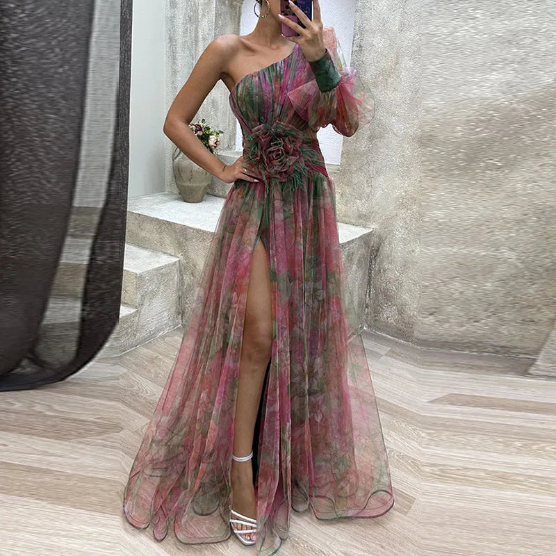 Philena - Elegantes, farbenfrohes Maxikleid