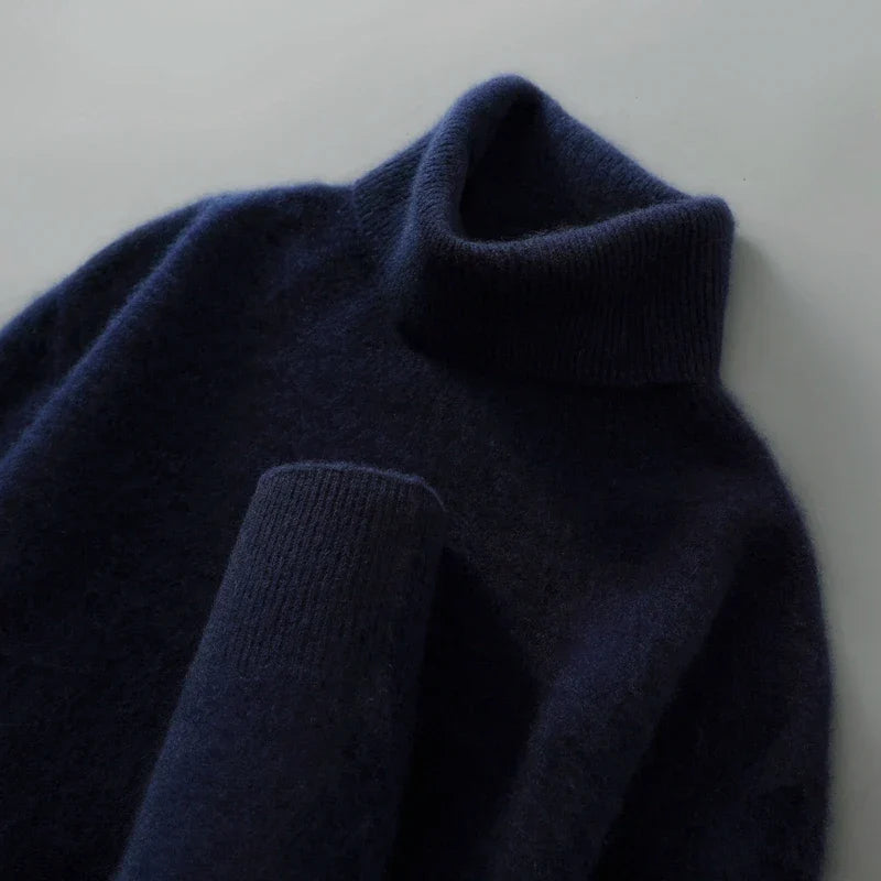 Eleganter Rollkragenpullover aus Wolle