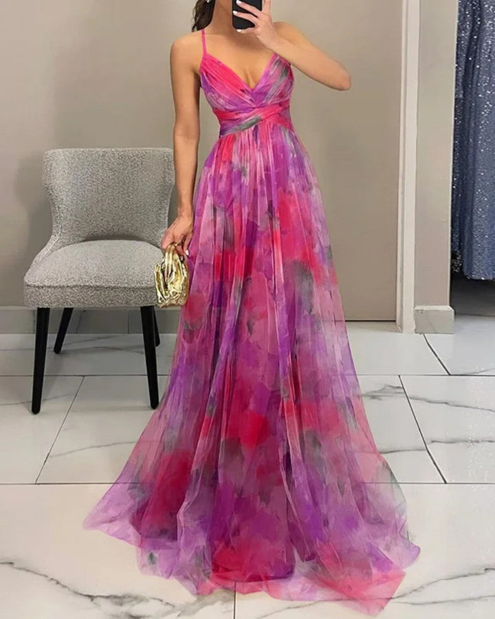 Delacroix – Elegantes florales Maxikleid