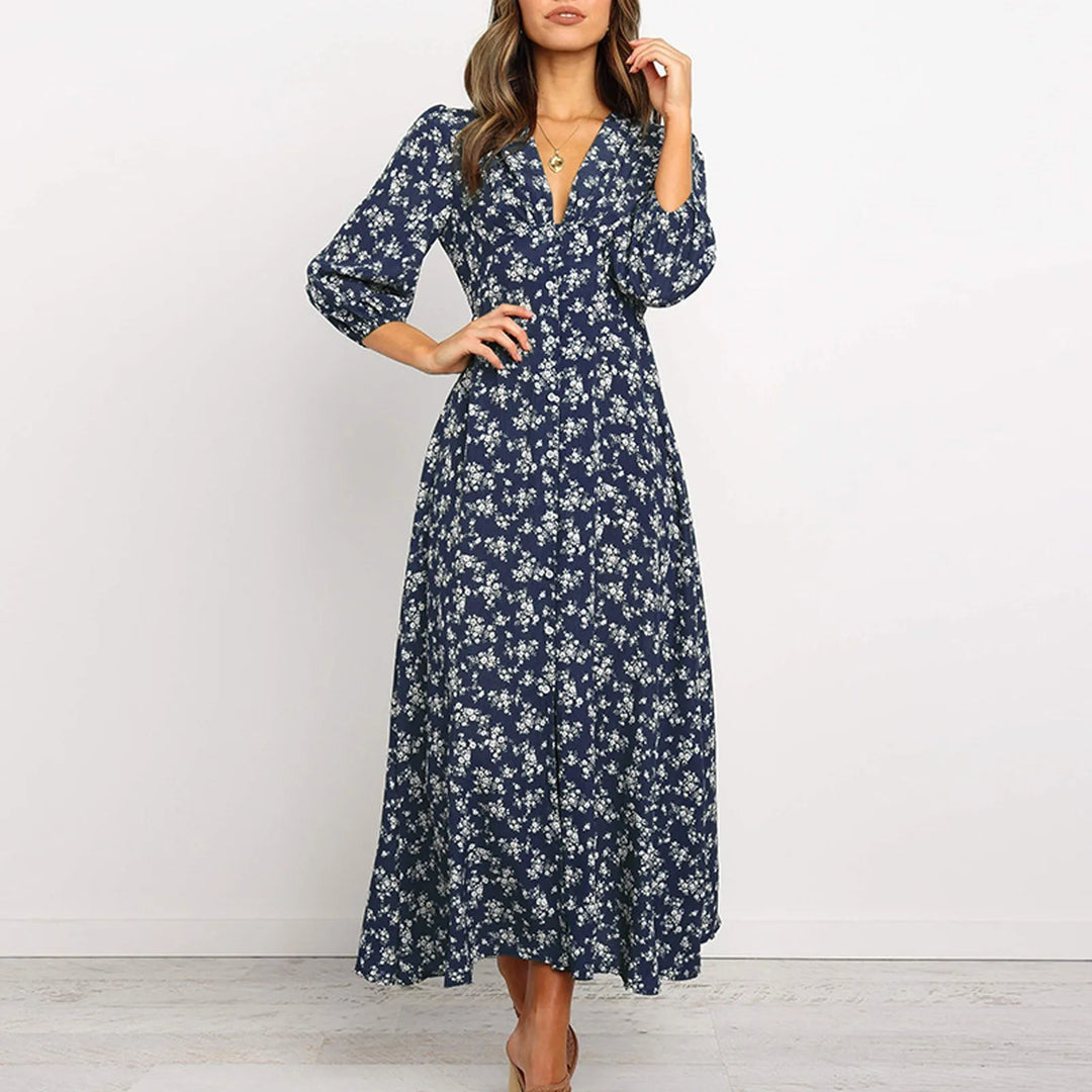 Jane - Elegantes geblümtes Kleid